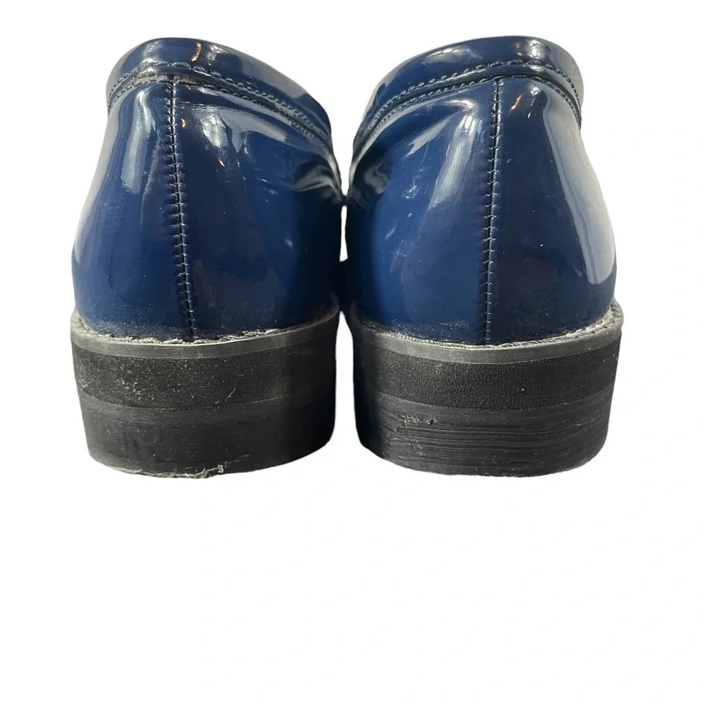 Lord & Taylor Design Lab Patent Navy Blue Loafers With Tassels Size 7B - Picture 4 of 9